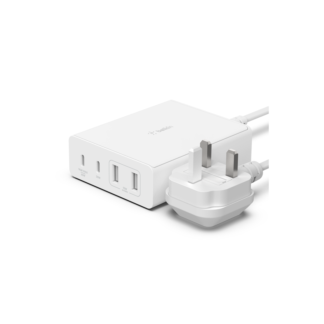 Belkin BoostCharge Pro 108W 4-Port GaN USB Charger in Qatar Belkin BoostCharge Pro 108W 4-Port GaN USB Charger in Qatar